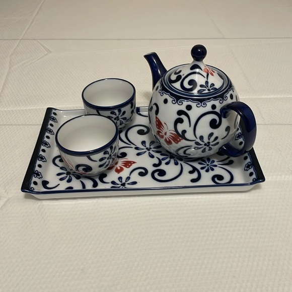 Pier 1 Other - Pier 1 Imports Butterfly Blossom 4-piece Tea Set